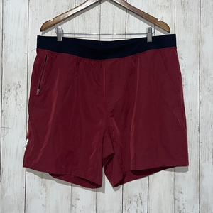 BALEAF Men Burgundy‎ Athletic Shorts Zipper Pocket Size XL